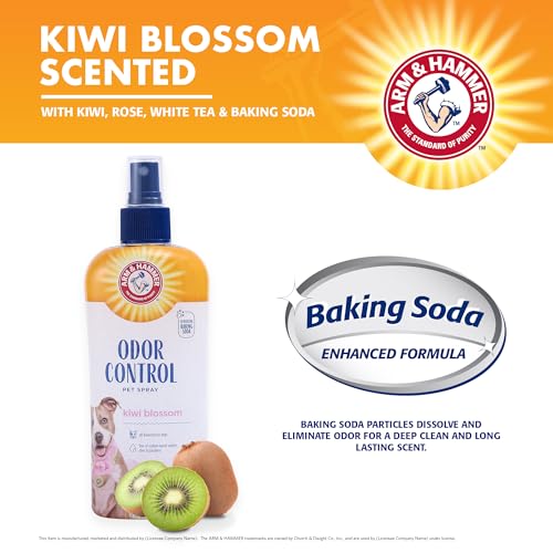 Arm & Hammer Tremendous Deodorizing Spray for Canine | Final Odor Eliminator for All Canine and Puppies | Refreshing Kiwi Blossom Perfume, 8 Ounces