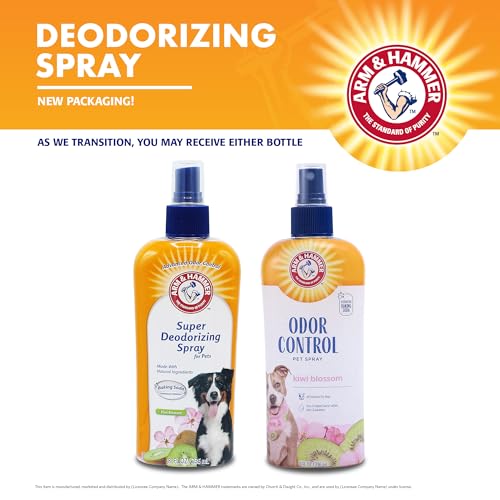 Arm & Hammer Tremendous Deodorizing Spray for Canine | Final Odor Eliminator for All Canine and Puppies | Refreshing Kiwi Blossom Perfume, 8 Ounces