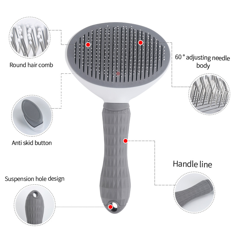 One-Contact Computerized Pet Grooming Comb for Canines and Cats – Eco-Pleasant Plastic & Silicone Tub Provides at an Reasonably priced Value